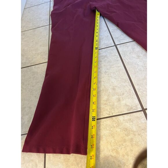 Betabrand Dress Yoga Pants Stretchy 2XL Petite Maroon Red Sailor 6 button - Picture 9 of 9